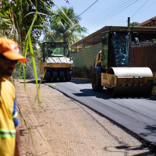Volta Redonda: Estrada da União começa a receber nova pavimentação asfáltica